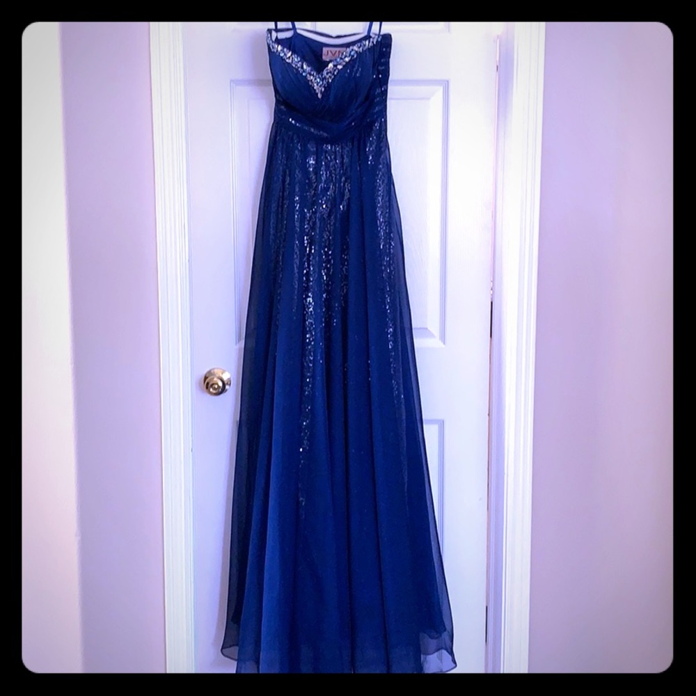 Jovani floor length strapless formal